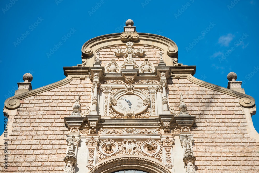 Clock on the Montserrat monastery