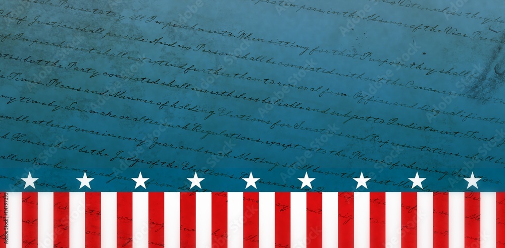 Fototapeta premium Composite image of declaration of independence