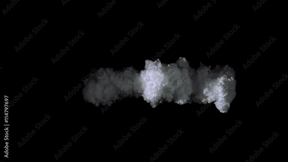 Narrow white cloud effect descending to fill lower frame Narrow white cloud effect descending to fill lower frame