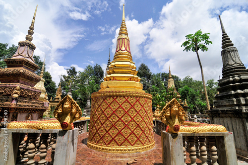 Stuaps in Siem Reap, Cambodia photo