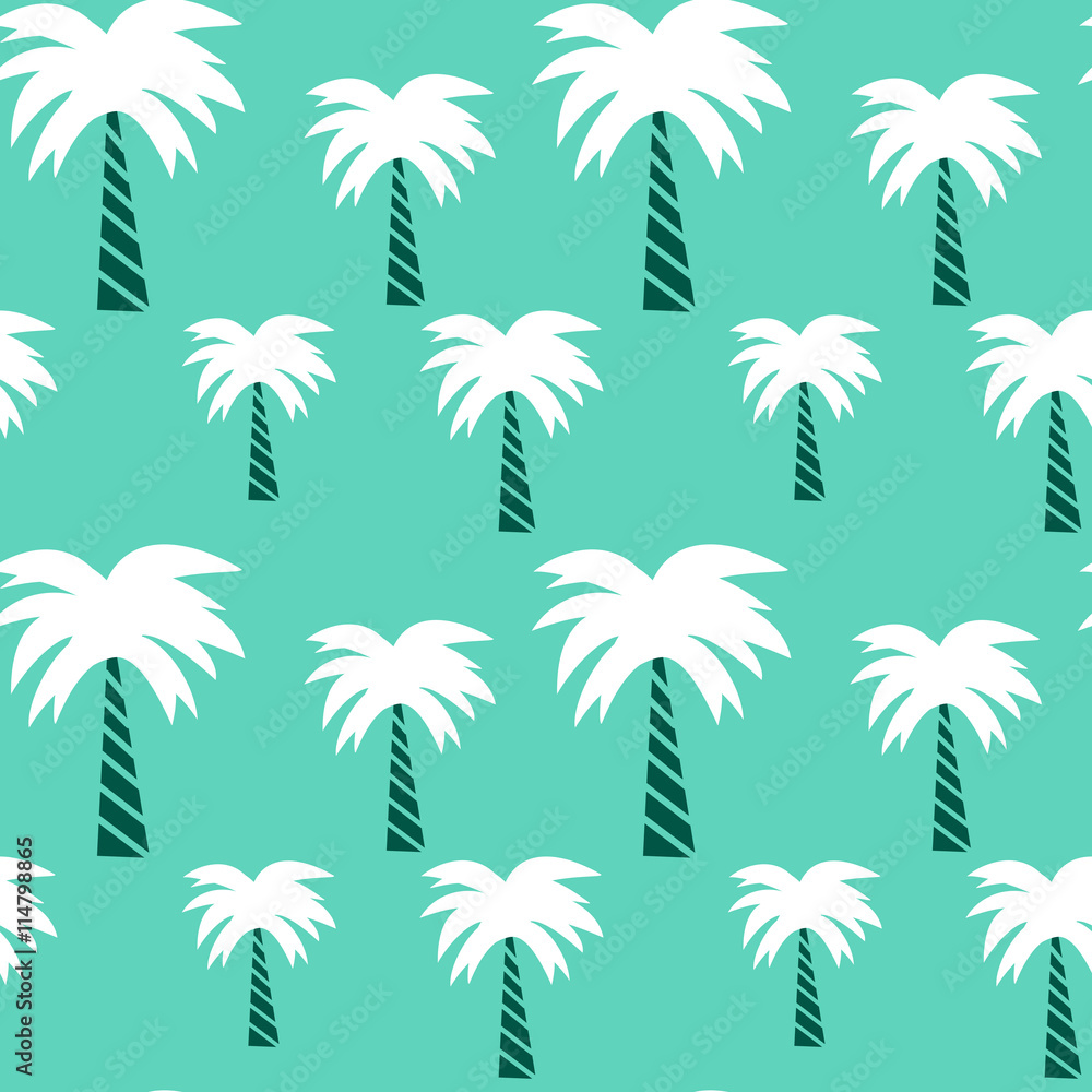 palm tree seamless vector pattern background illustration
