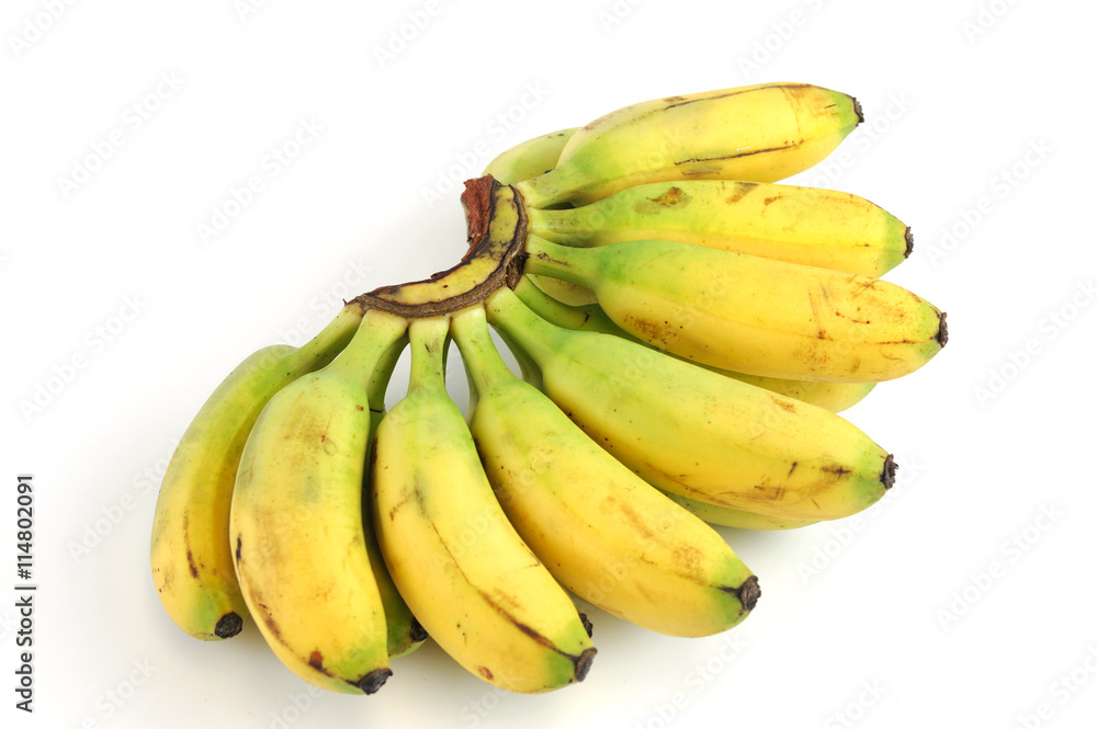 small banana isolated on white background