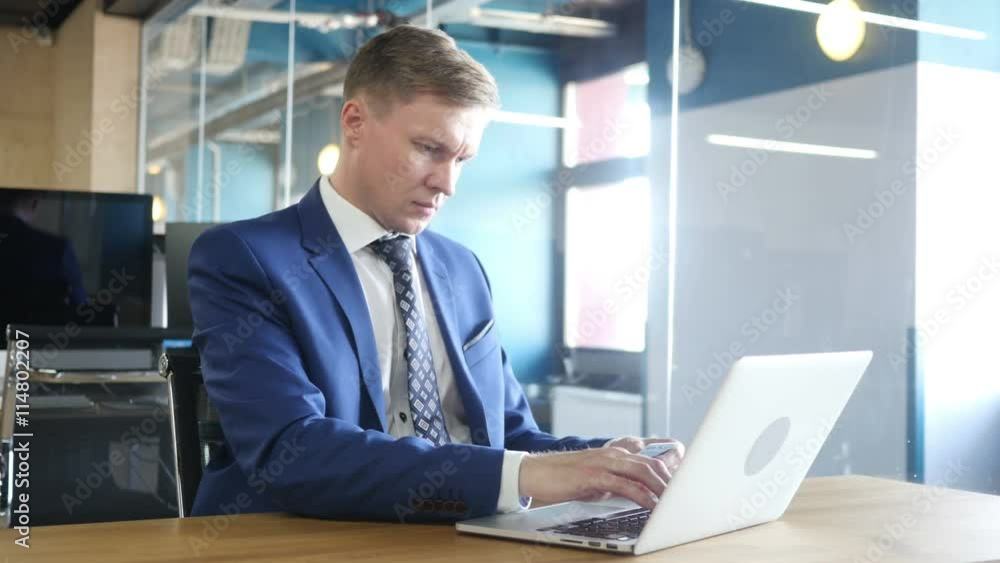 Businessman doing online shopping , Businessman doing online shopping ,