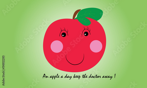 An apple a day illustration design