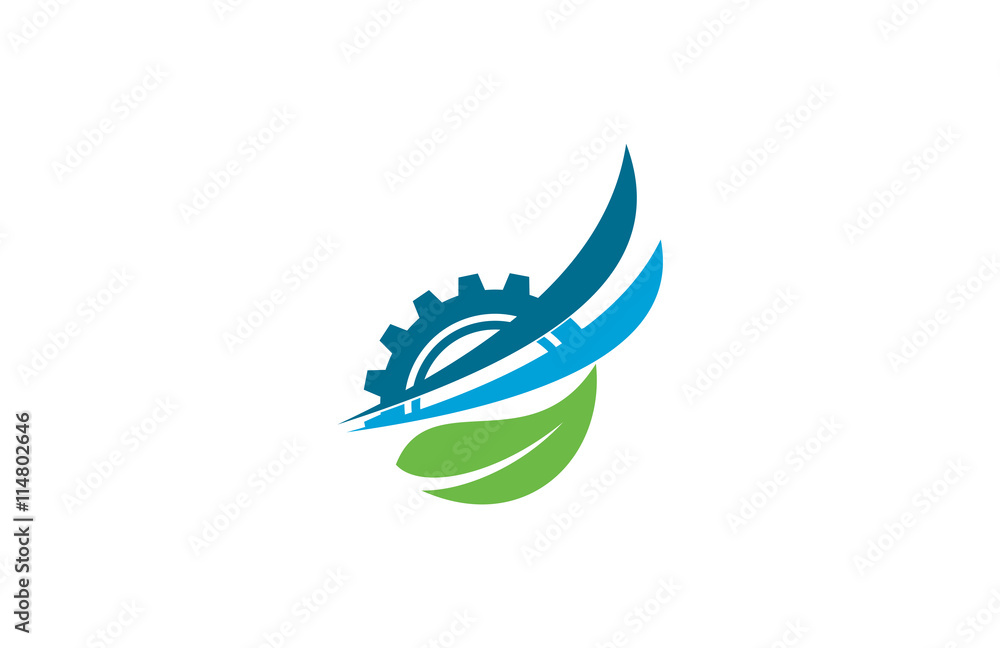 leaf gear business logo leaf gear business logo