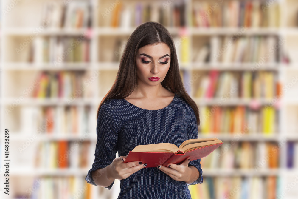 Smart woman with books Smart woman with books