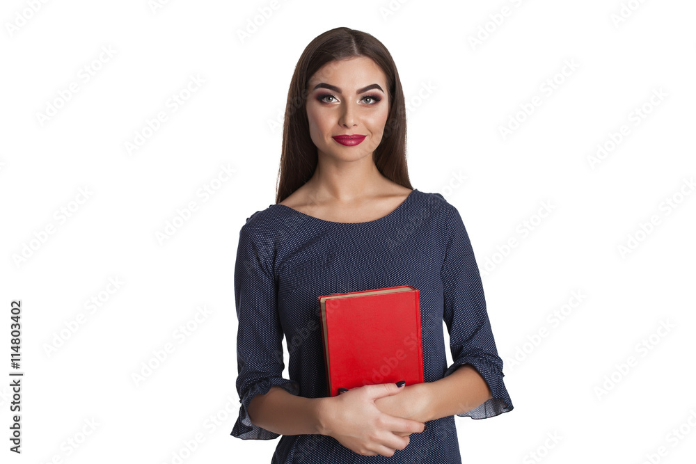 Smart woman with books Smart woman with books