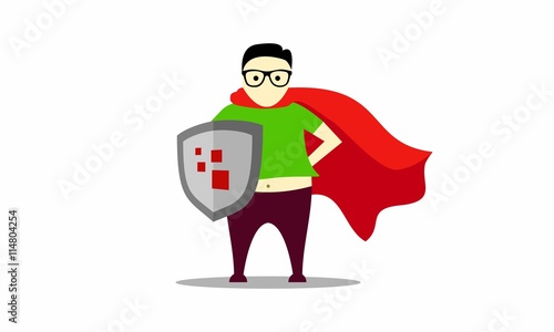 nerd cyber hero guard