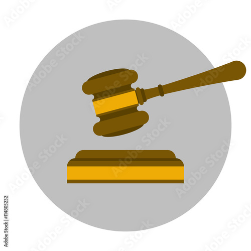 Judge gavel flat icon