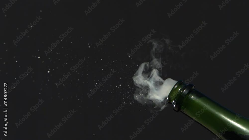 Champagne cork popping in ultra-slow motion Champagne cork popping in ultra-slow motion
