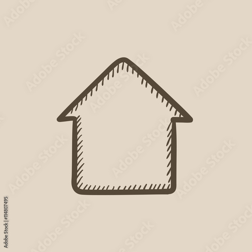 House sketch icon.