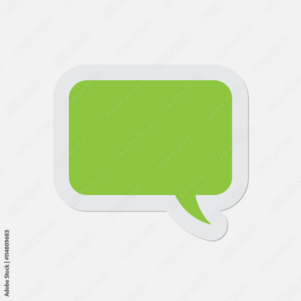 simple green icon - speech bubble simple green icon - speech bubble