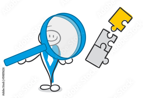Stick Figure Series Blue / Lupe, Puzzle