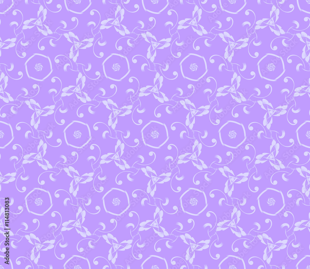 Bright wall-paper with gentle abstract drawing, lilac