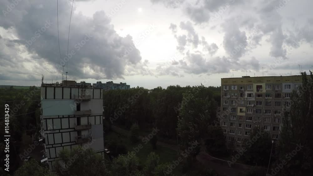 Fast moving dark gray rain clouds time lapse Fast moving dark gray rain clouds time lapse