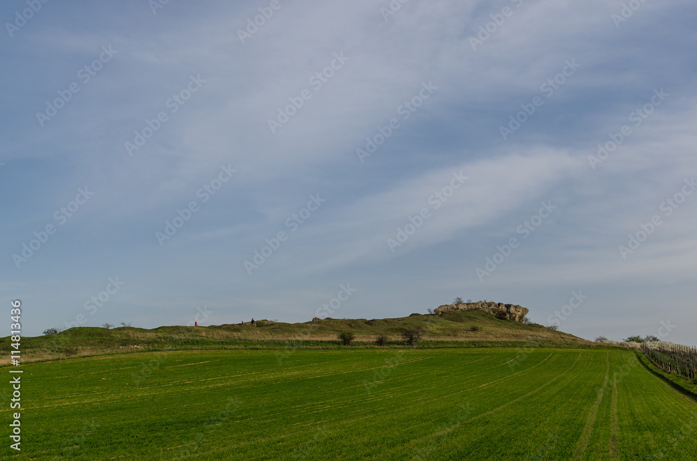 felsen und gruene natur