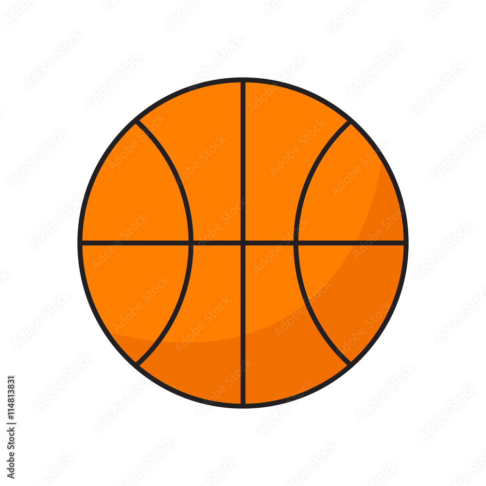 Flat icon basketball ball with shadow. Vector illustration. Flat icon basketball ball with shadow. Vector illustration.