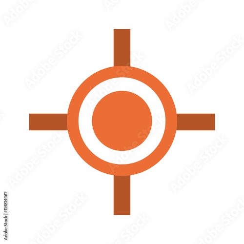 Crosshair icon design over white background