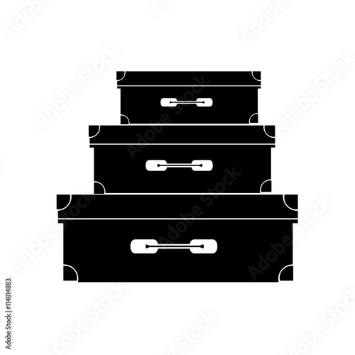 pile of baggage icon Vector Illustration