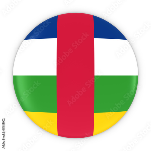 Free Download Central African Flag Button - Flag of the Central African Republic Badge 3D Illustration - GFXLoad
