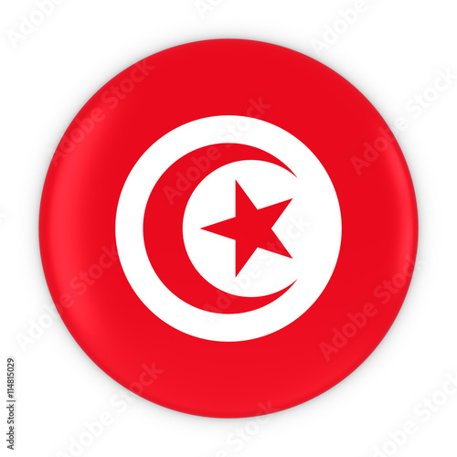 Free Download Tunisian Flag Button - Flag of Tunisia Badge 3D Illustration - GFXLoad