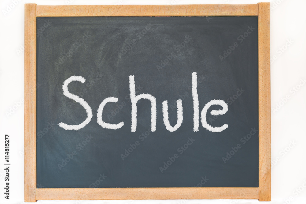 Obraz premium das Wort Schule steht auf einer Tafel