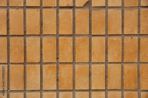 Beige facing tile on a wall