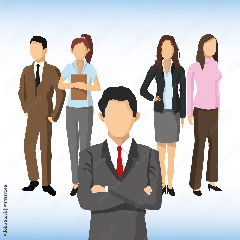 Woman and Man avatar icon. Businesspeople design. Vector graphic Woman and Man avatar icon. Businesspeople design. Vector graphic