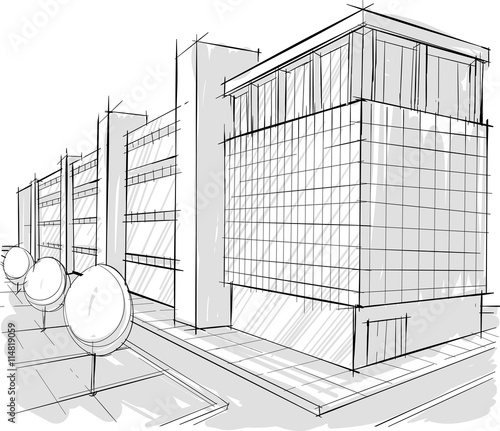 Architectural Sketches. Sketch style