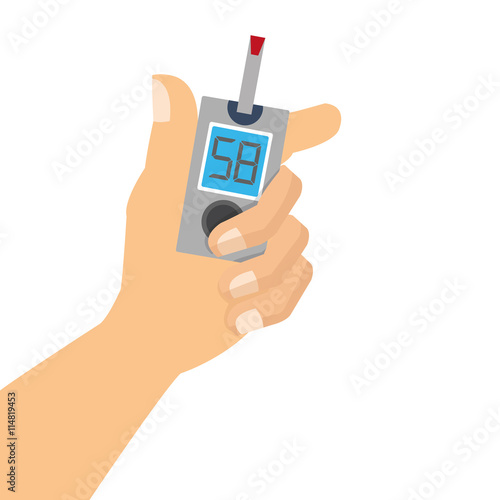 glucometer with strip icon