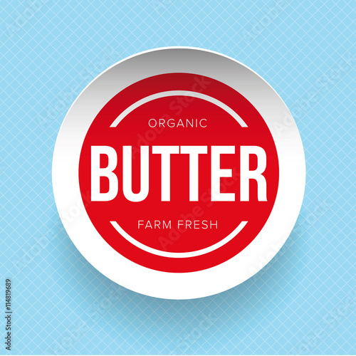 Butter sign vector label
