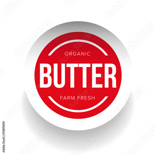 Butter sign vector label