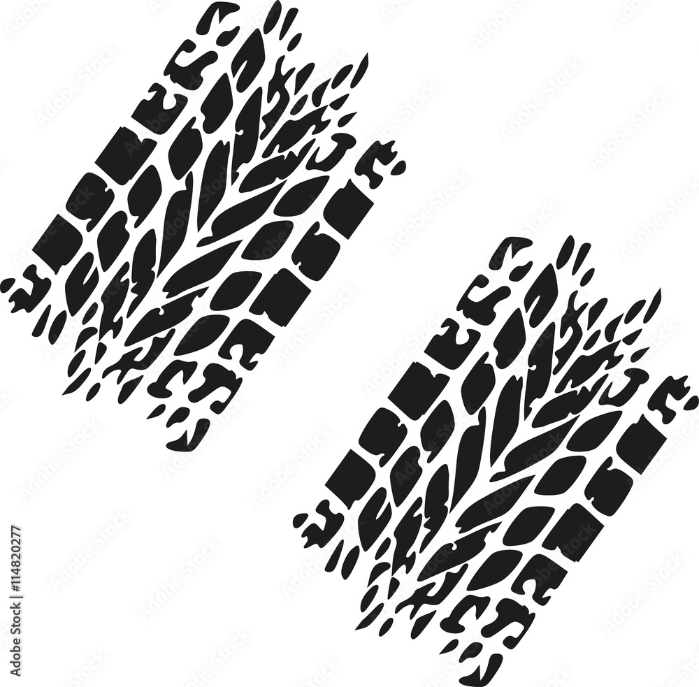 Tire tracks Tire tracks