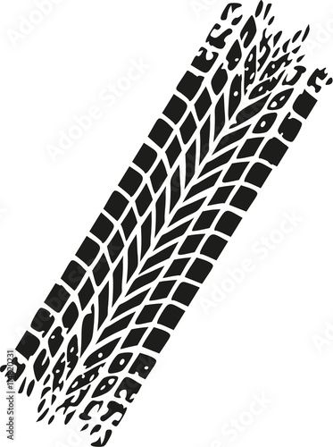 Tire track in mud