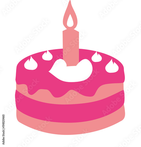 Pink first birthday cake