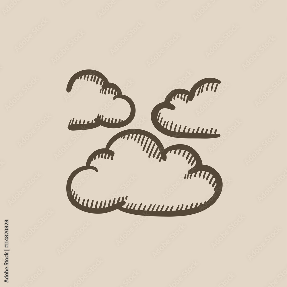 Clouds sketch icon. Clouds sketch icon.