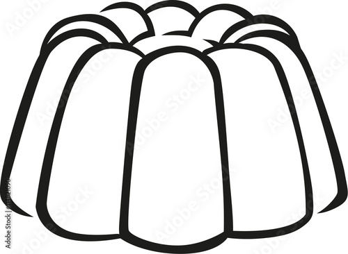 Pudding icon - caligraphy style