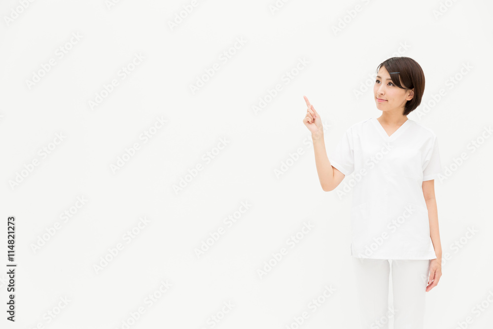 young asian nurse isolated on white background young asian nurse isolated on white background