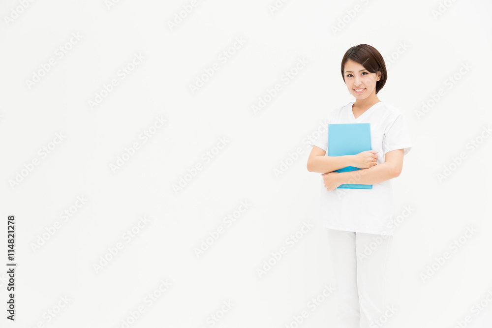 young asian nurse isolated on white background young asian nurse isolated on white background