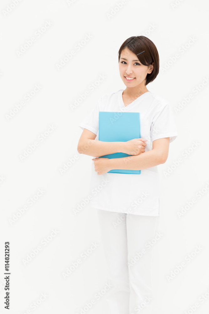 young asian nurse isolated on white background young asian nurse isolated on white background