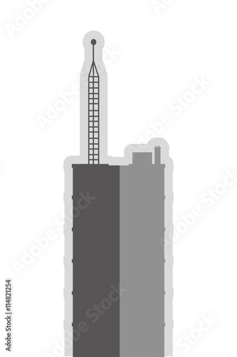 skyscraper silhouette icon