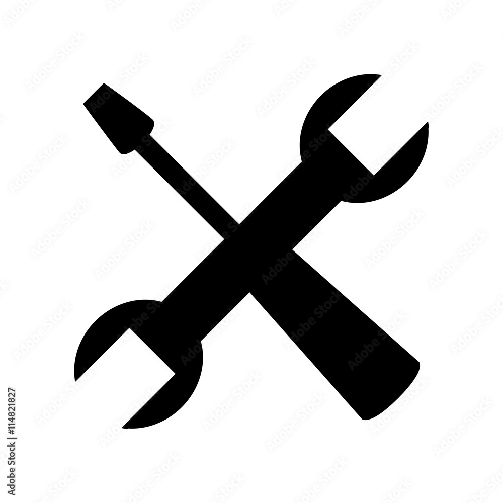 screwdriver and wrench icon screwdriver and wrench icon