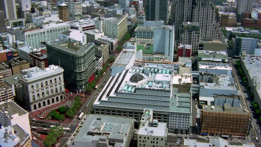 Flight up Market Street in downtown San Francisco. Shot in 2001. Flight up Market Street in downtown San Francisco. Shot in 2001.