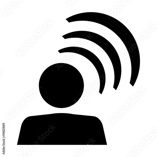 person pictogram talking icon