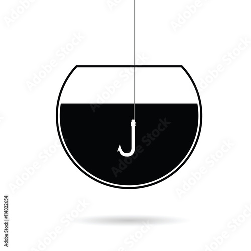 hook in water illustration