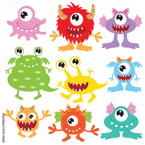 Cute monster vector illustration
