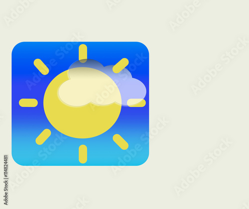 weatherIcon with cloud and sun photo