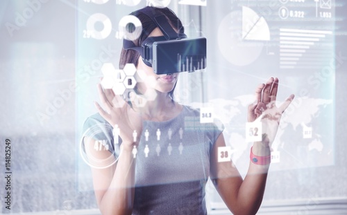 Composite image of abstract technology interface