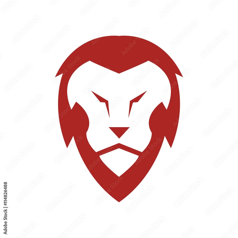 Lion king logo animal symbol vector Lion king logo animal symbol vector