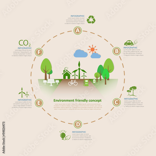 Let's save the Earth, Ecology concept infographics 